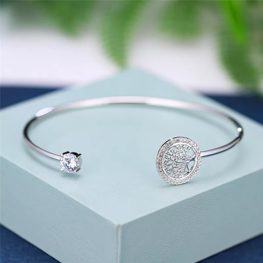 NIB 14 kt white gold Tree of Life Bracelet - Picture 2 of 4